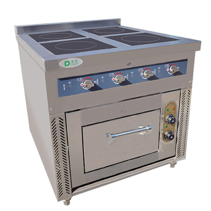 electric 4 burner induction cooker with oven