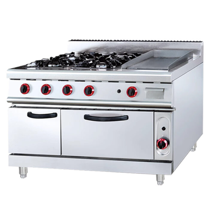 electric 4 burner with griddle wit oven