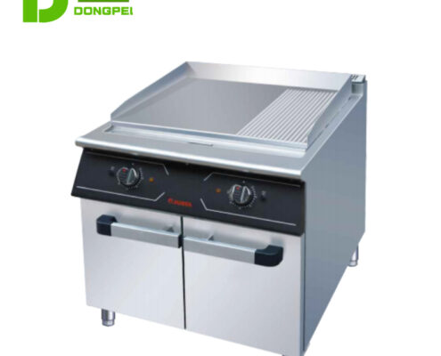 electric griddle (2/3 plat& 1/3 grooved) with cabinet
