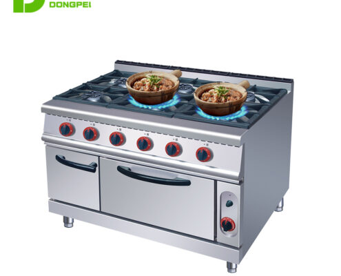 gas range with 6 burner with oven with cabinet