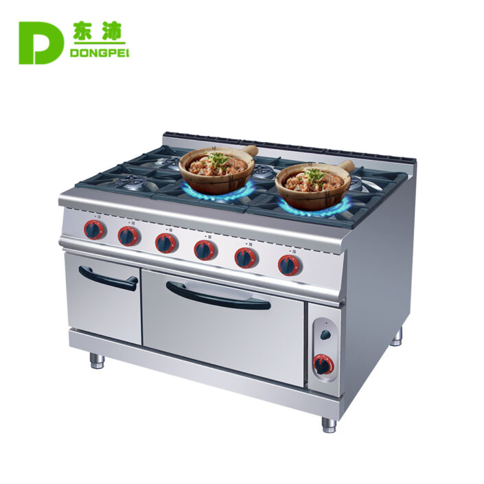 gas range with 6 burner with oven with cabinet