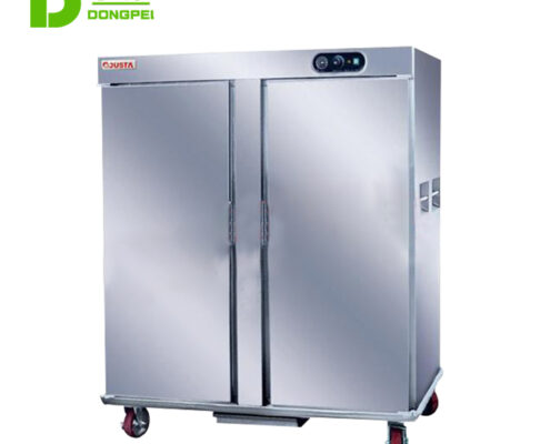 double door food warmer cart