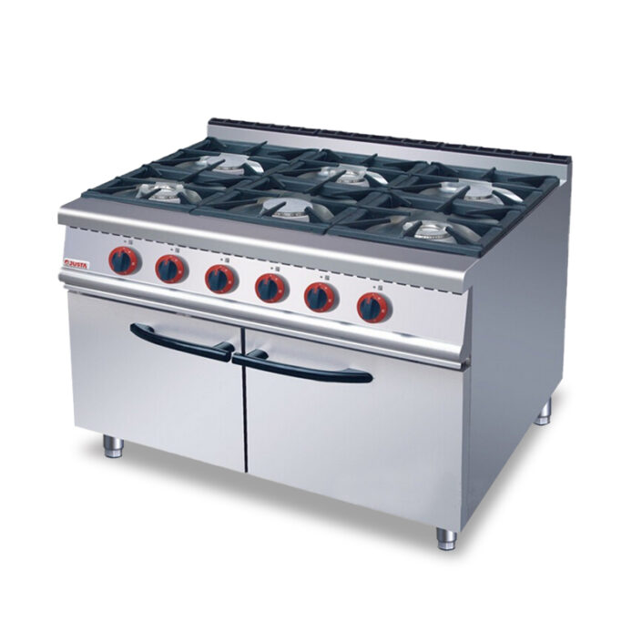 gas range with 6 burner with cabinet