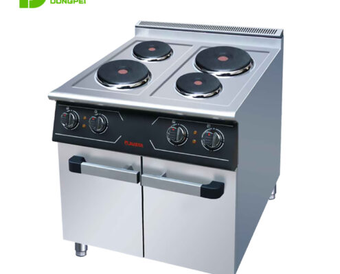 4 head electric cooking stove with cabinet base