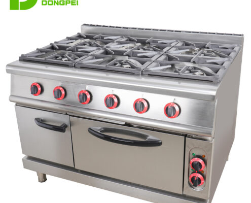 gas range with 6 burner with oven with cabinet