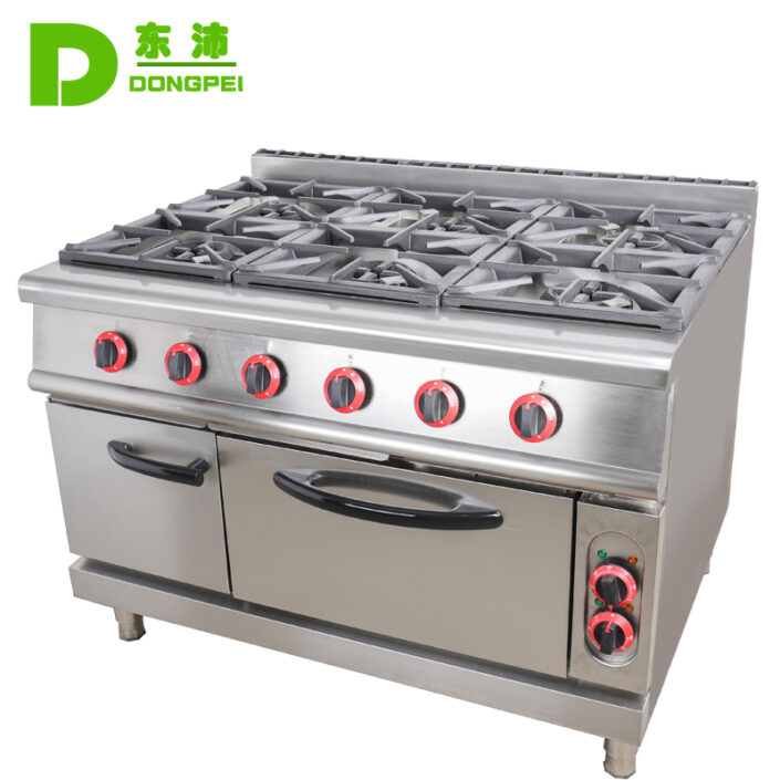 gas range with 6 burner with oven with cabinet