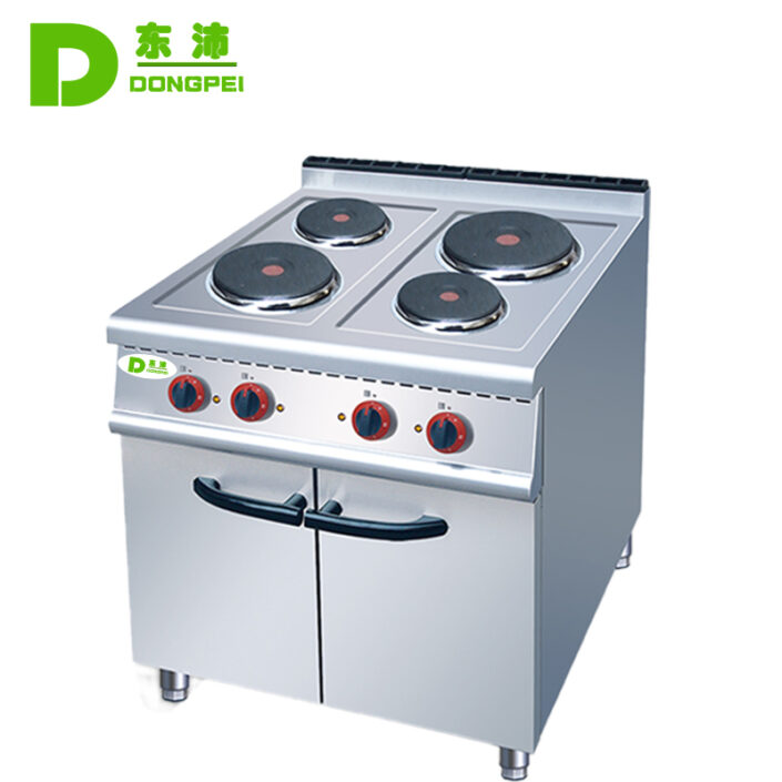 electric 4 plate cooker with cabinet