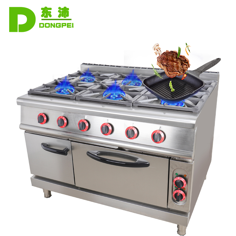 gas range with 6 burner with oven with cabinet